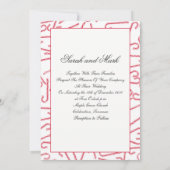 Candy Cane Dance Invitation P Kaart (Achterkant)