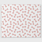 Candy Cane Dog Bone Kerstmis Cadeaupapier (Vlak)