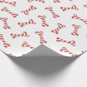 Candy Cane Dog Bone Kerstmis Cadeaupapier (Hoek)