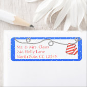 Candy Cane Dog Tags Retouradres labels (Insitu)