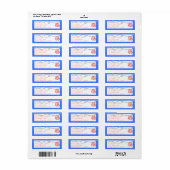 Candy Cane Dog Tags Retouradres labels (Full Sheet)