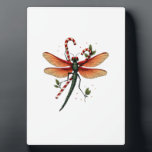 Candy Cane Dragonfly Fotoplaat<br><div class="desc">Candy Cane Dragonfly</div>