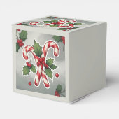 Candy Cane Duo With Holly And Berries Bedankdoosjes (Achterkant)
