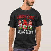 Candy Cane Eet Team Kerst Drie Gnomes Liefde T-shirt (Voorkant)