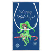 Candy Cane Elf Gift Bag Klein Cadeauzakje (Achterkant)