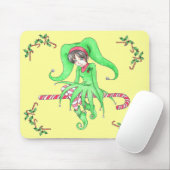 Candy Cane Elf Holiday Mousepad Muismat (Met muis)