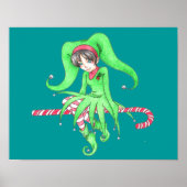 Candy Cane Elf Poster (Voorkant)