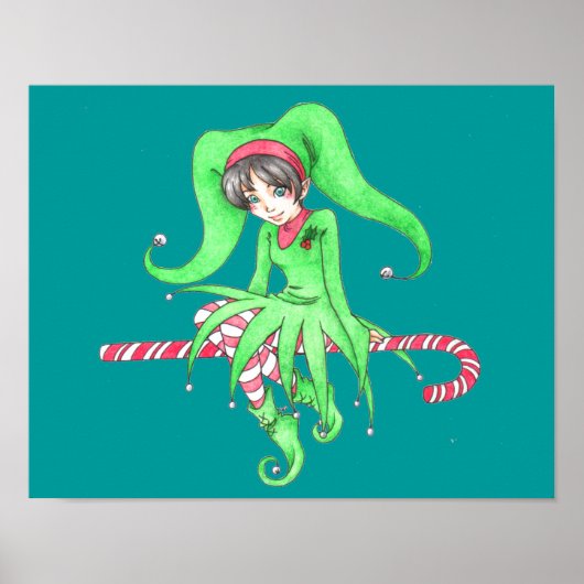 Candy Cane Elf Poster (Voorkant)