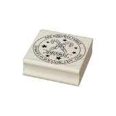 Candy Cane en Bow Family Embleem + Adres Rubberstempel (Stempel)