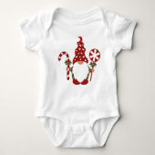 Candy Cane en Loliop Baby's Christmas Tshirt (Voorkant)