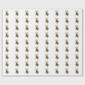 Candy Cane en Pine Bouquet Cadeaupapier (Vlak)