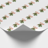 Candy Cane en Pine Bouquet Cadeaupapier (Hoek)