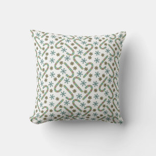 Candy Cane en Snowflake Pillow Kussen