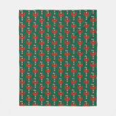 Candy Cane en Strik Fleece Deken (Voorkant)