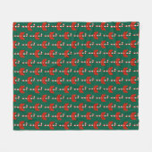 Candy Cane en Strik Fleece Deken (Voorkant (Horizontaal))