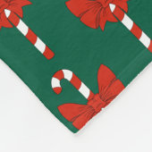 Candy Cane en Strik Fleece Deken (Hoek)