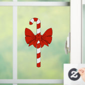 Candy Cane en Strik Raamsticker (Huis)