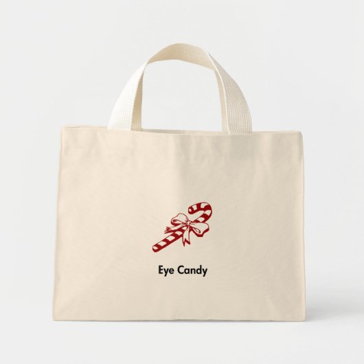 Candy Cane Eye Snoep Mini Tote Bag (Voorkant)