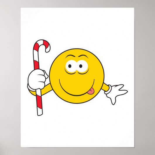 Candy Cane Face Poster (Voorkant)
