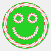 Candy Cane Face Sticker (Voorkant)