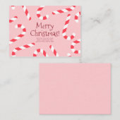 Candy Cane Feestdagen Gepersonaliseerde Vrolijk Ke Notitiekaartje (Voorkant / Achterkant)