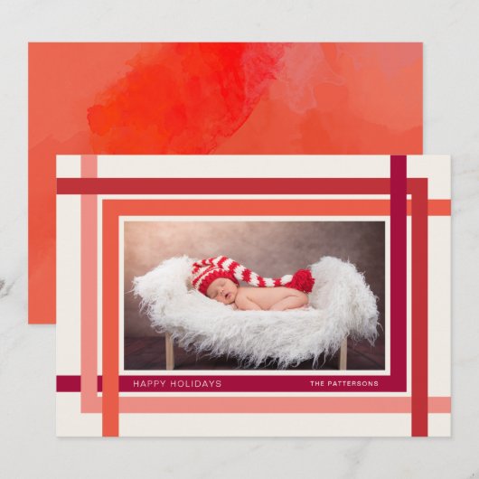 Candy cane feestdagenkaart (Voorkant / Achterkant)