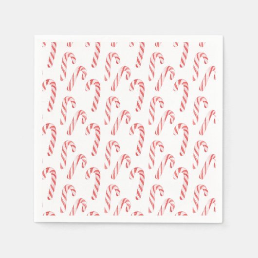 Candy Cane Festive Christmas Servet (Voorkant)