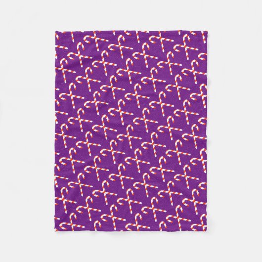 Candy Cane Fleece Blanket Deken (Voorkant)