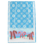 Candy Cane Forest Classic Kerstmis Medium Cadeauzakje (Voorkant)