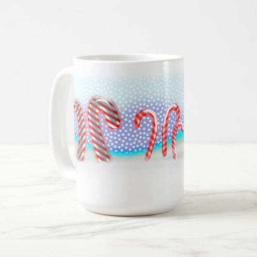 Candy Cane Forest kerst Grote Koffiemok (Voorkant links)