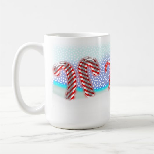 Candy Cane Forest kerst Grote Koffiemok (Links)