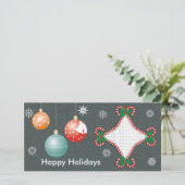 Candy Cane Fotokaart Feestdagenkaart (Staand voorkant)