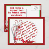 Candy Cane Fotolijst Briefkaart (Voorkant / Achterkant)