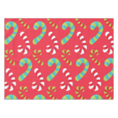 Candy Cane Fun Holiday Tablecloth Tafelkleed (Voorkant (Horizontaal))