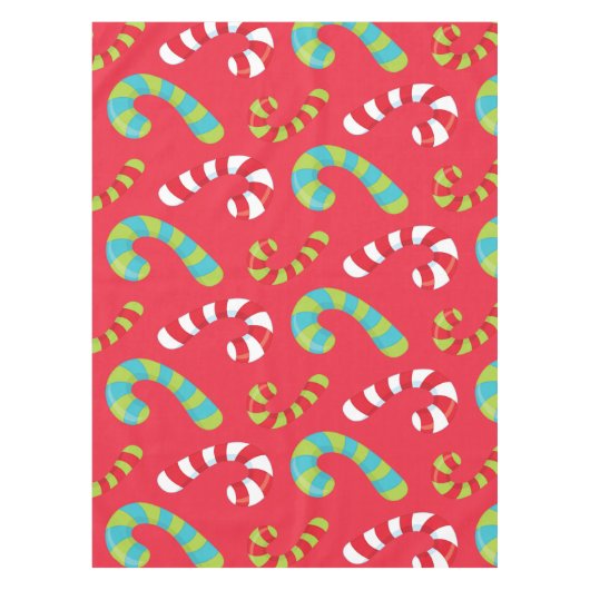 Candy Cane Fun Holiday Tablecloth Tafelkleed (Voorkant)