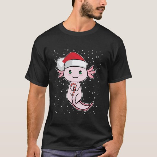 Candy Cane Funny Salamander T-shirt (Voorkant)