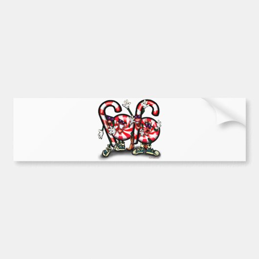 Candy Cane Gang Bumpersticker (Voorkant)
