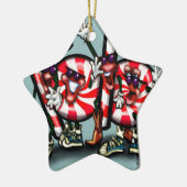 Candy Cane Gang Keramisch Ornament (Links)