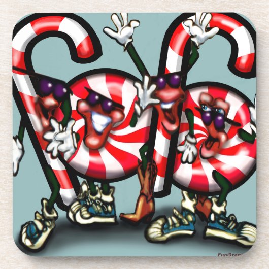 Candy Cane Gang Onderzetter (Voorkant)