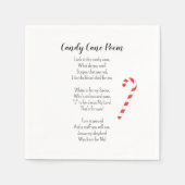 Candy Cane Gedicht Kerstcadeau Servet (Voorkant)