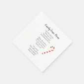 Candy Cane Gedicht Kerstcadeau Servet (Hoek)