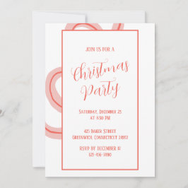Candy Cane Geïnspireerd Kerstfeest Uitnodiging