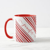 Candy cane gepersonaliseerde mok (Links)
