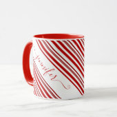Candy cane gepersonaliseerde mok (Voorkant links)