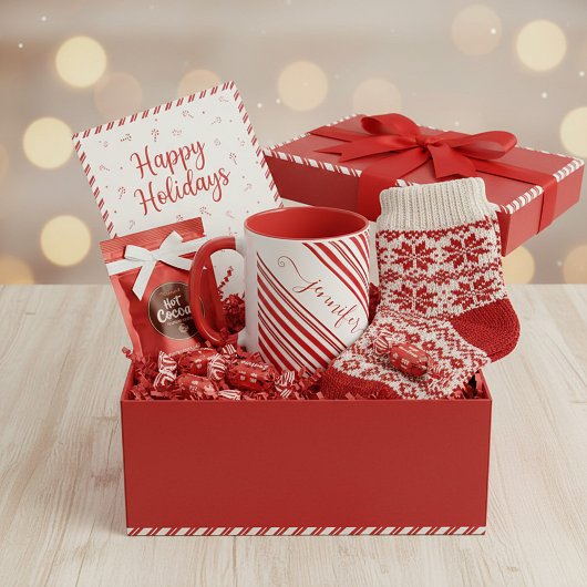 Candy cane gepersonaliseerde mok