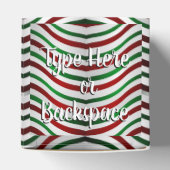 Candy Cane geschenkdoos Gepersonaliseerde vakantie Bedankdoosjes (Bovenkant)