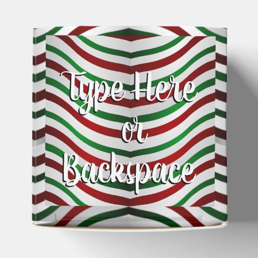 Candy Cane geschenkdoos Gepersonaliseerde vakantie Bedankdoosjes (Bovenkant)