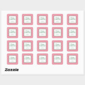 Candy Cane Gestreept Vierkante Sticker (Vel)