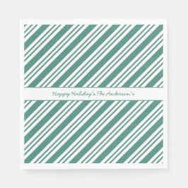Candy Cane Gestreepte Groene Kerstvakantie Servet