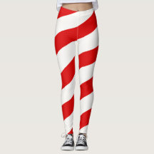 Candy Cane gestripte Leggings